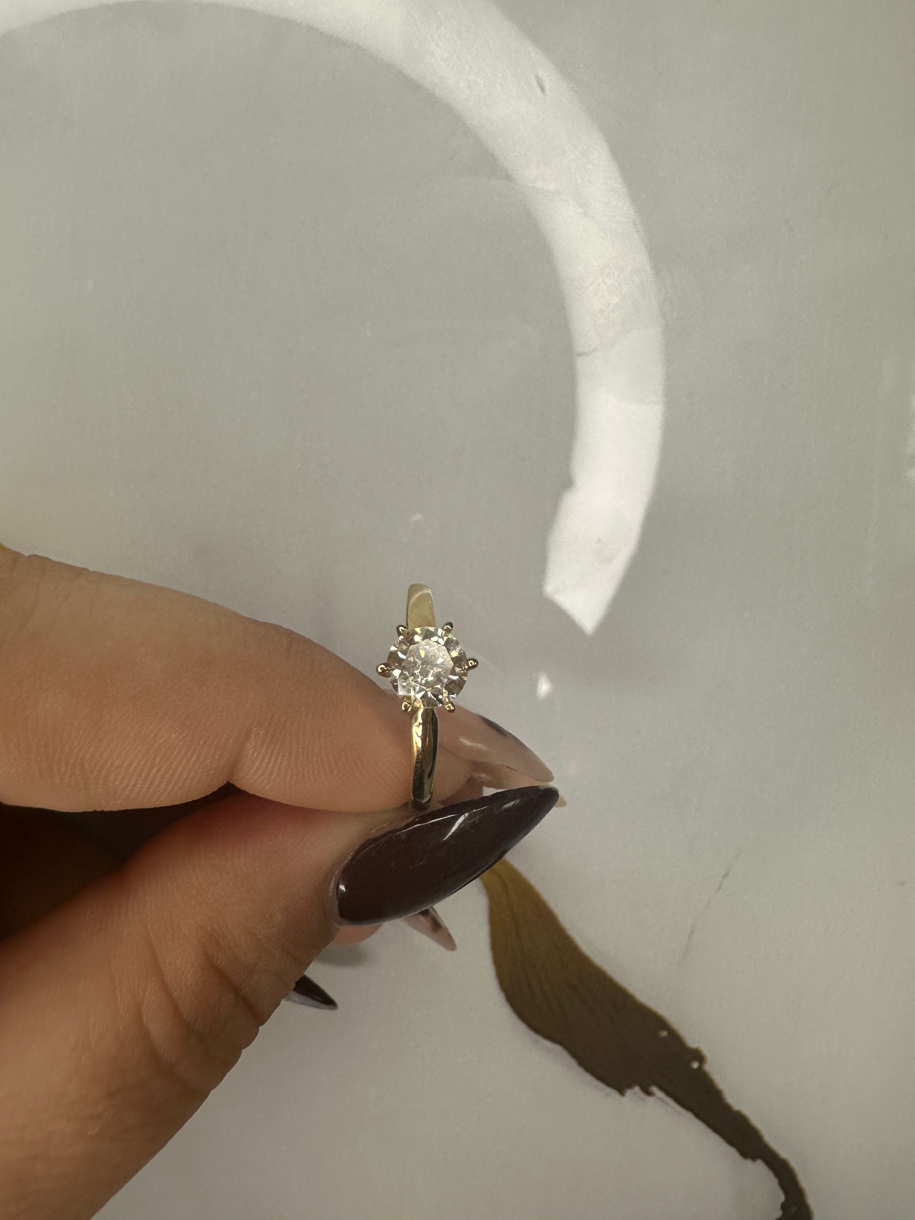 Anillo de Matrimonio o Compromiso Oro 10K - Talla 7