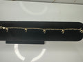 Manilla Figaro de Oro 10K con Cinco Delfines Colgantes - Size 7