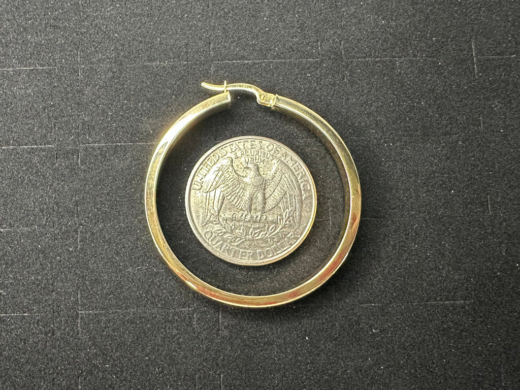 Argollas Grandes Lisas - 14K