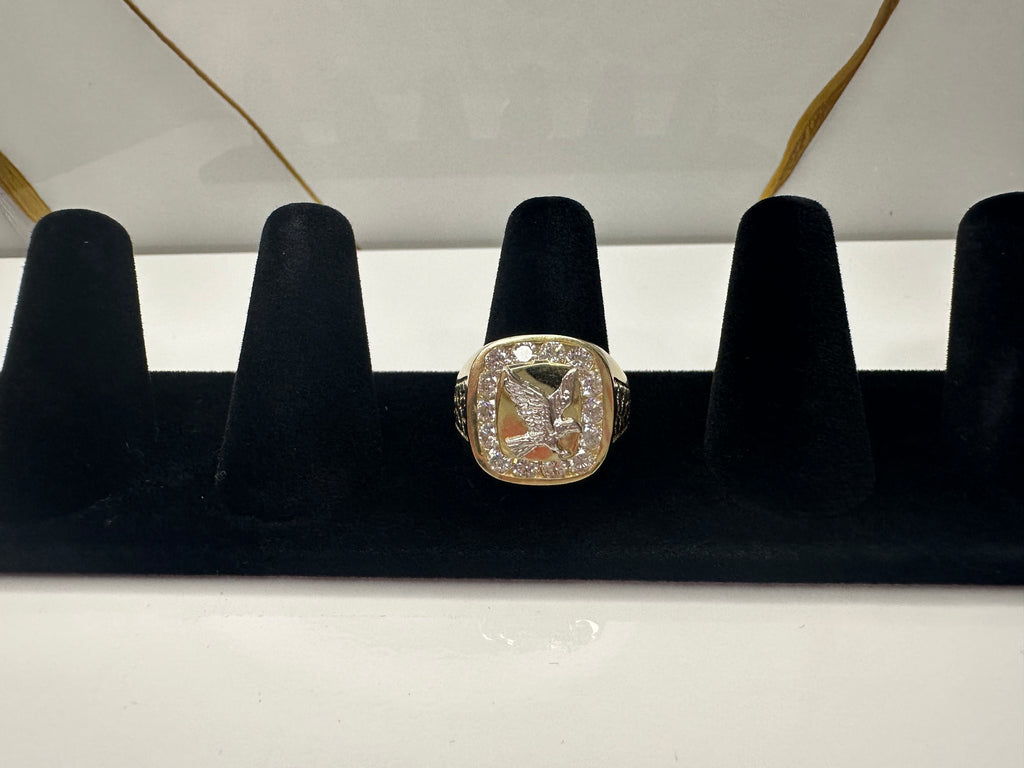 Anillo para Hombre con Águila – Oro 10K | Talla 10.5