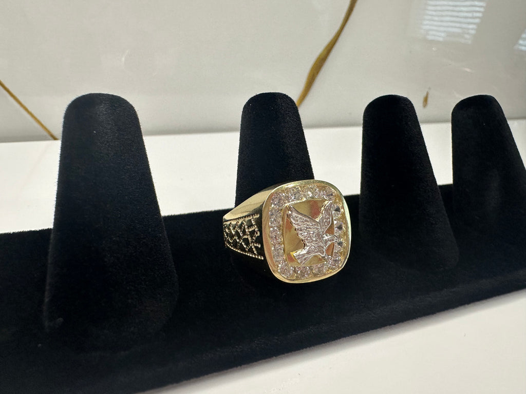 Anillo para Hombre con Águila – Oro 10K | Talla 10.5
