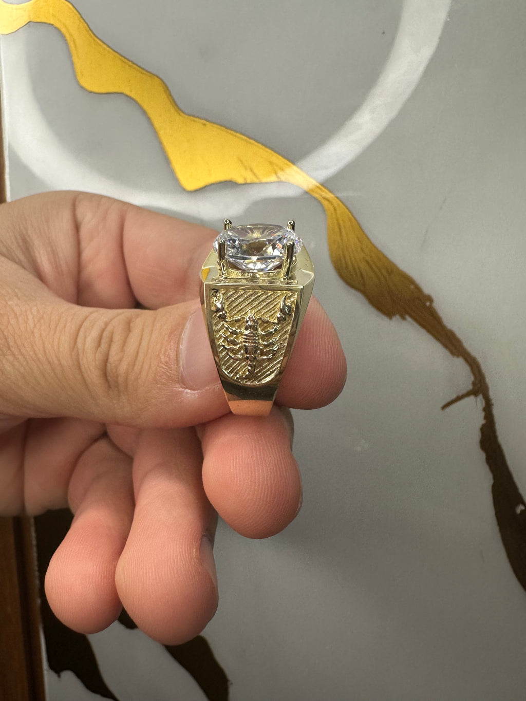 Anillo para Hombre con Alacranes – Oro 10K | Talla 11