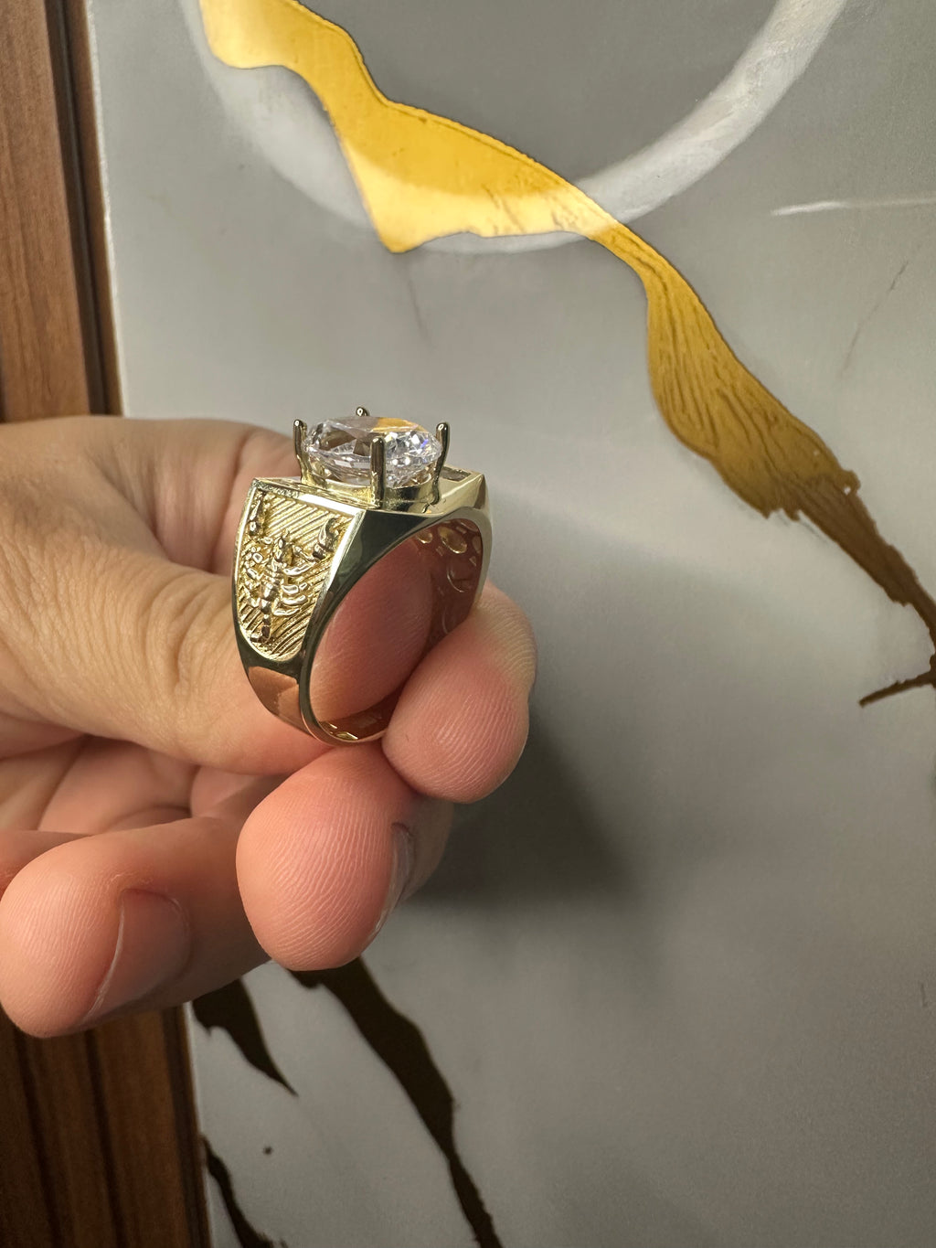 Anillo para Hombre con Alacranes – Oro 10K | Talla 11