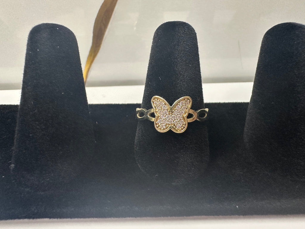 Anillo de Mariposa para Mujer – Oro 10K | Talla 8.5