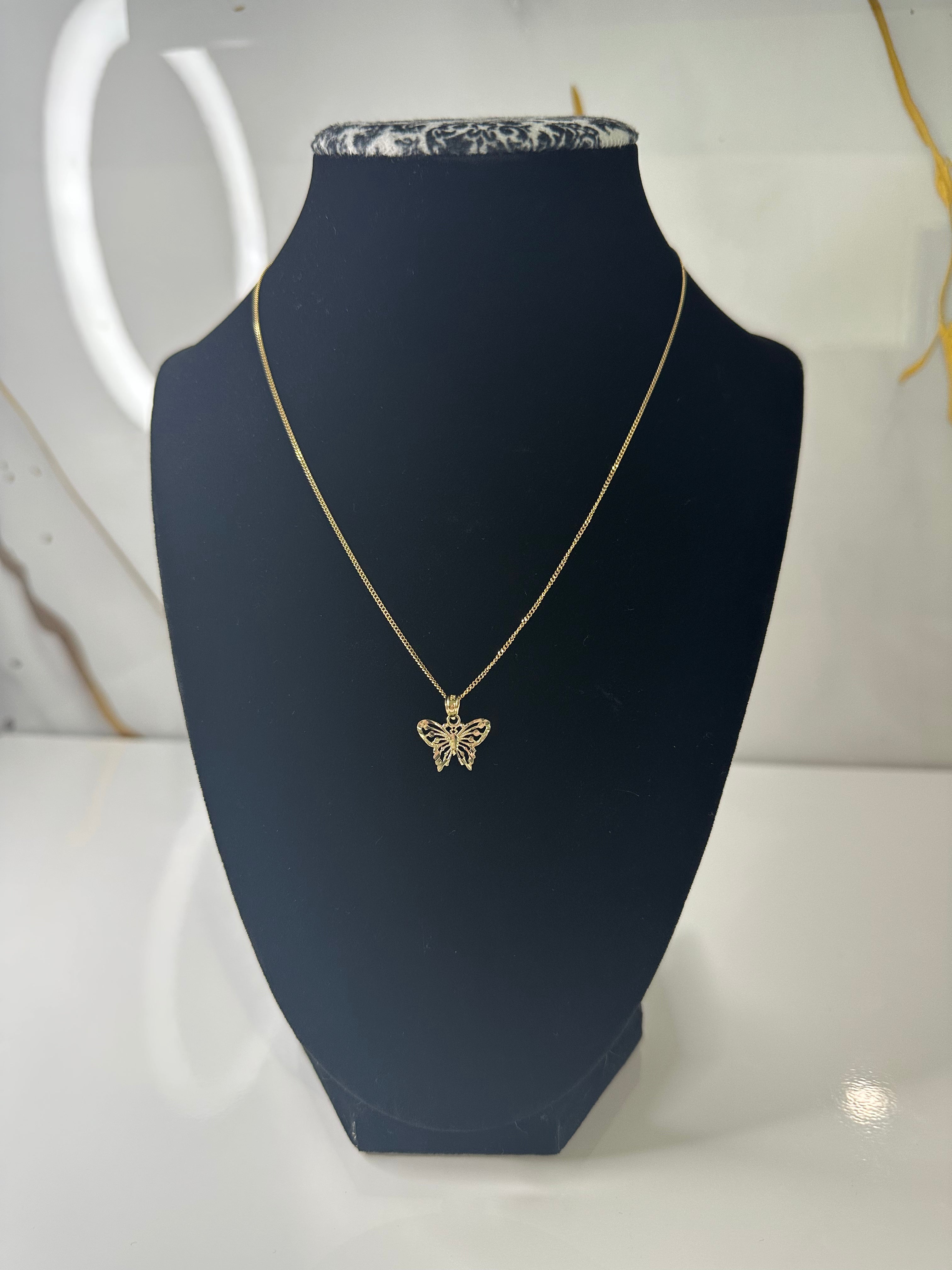 Cadena con Mariposa - Oro 10k, 16"