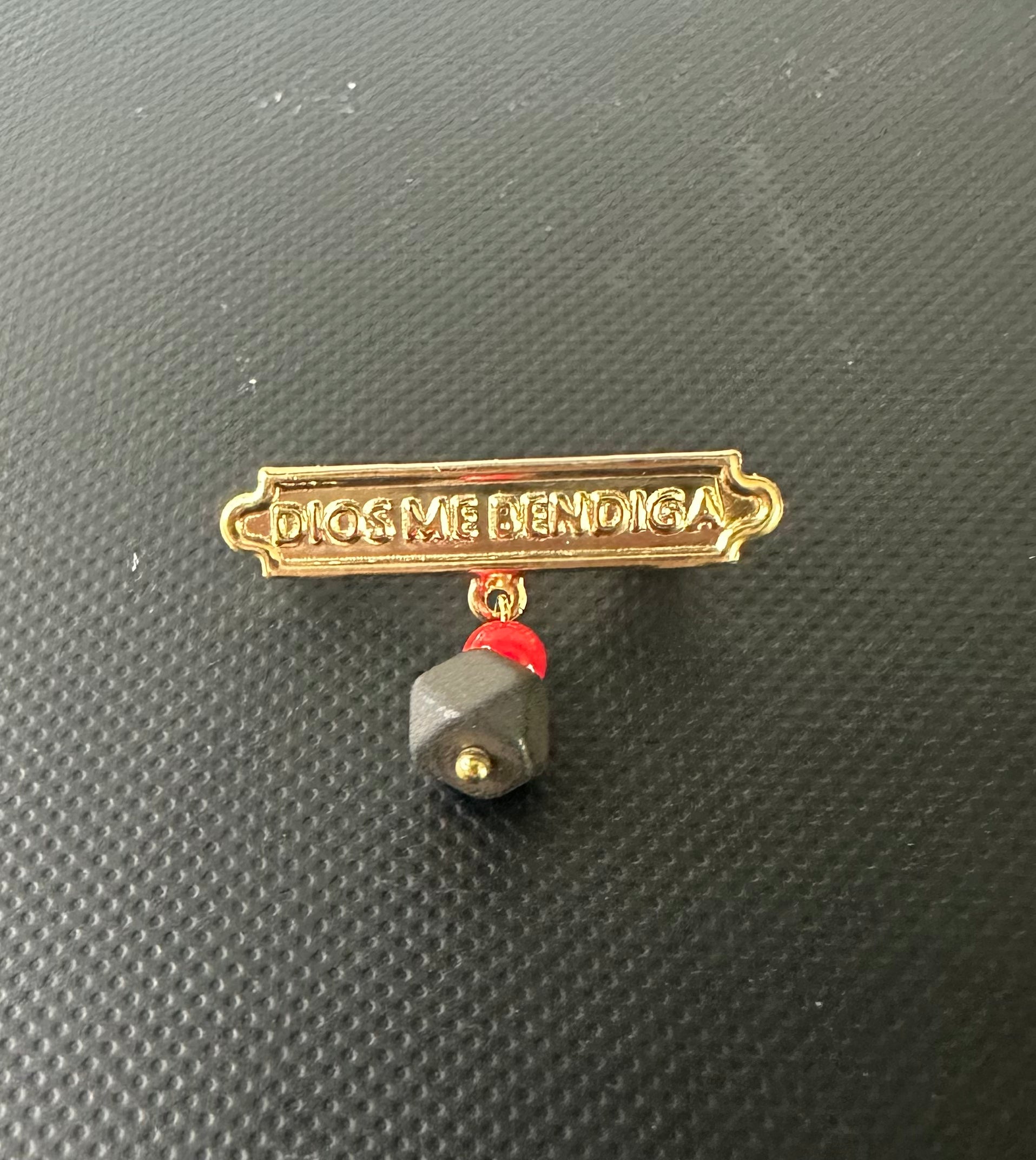 Azabache "Dios Me Bendiga" - Oro 10K