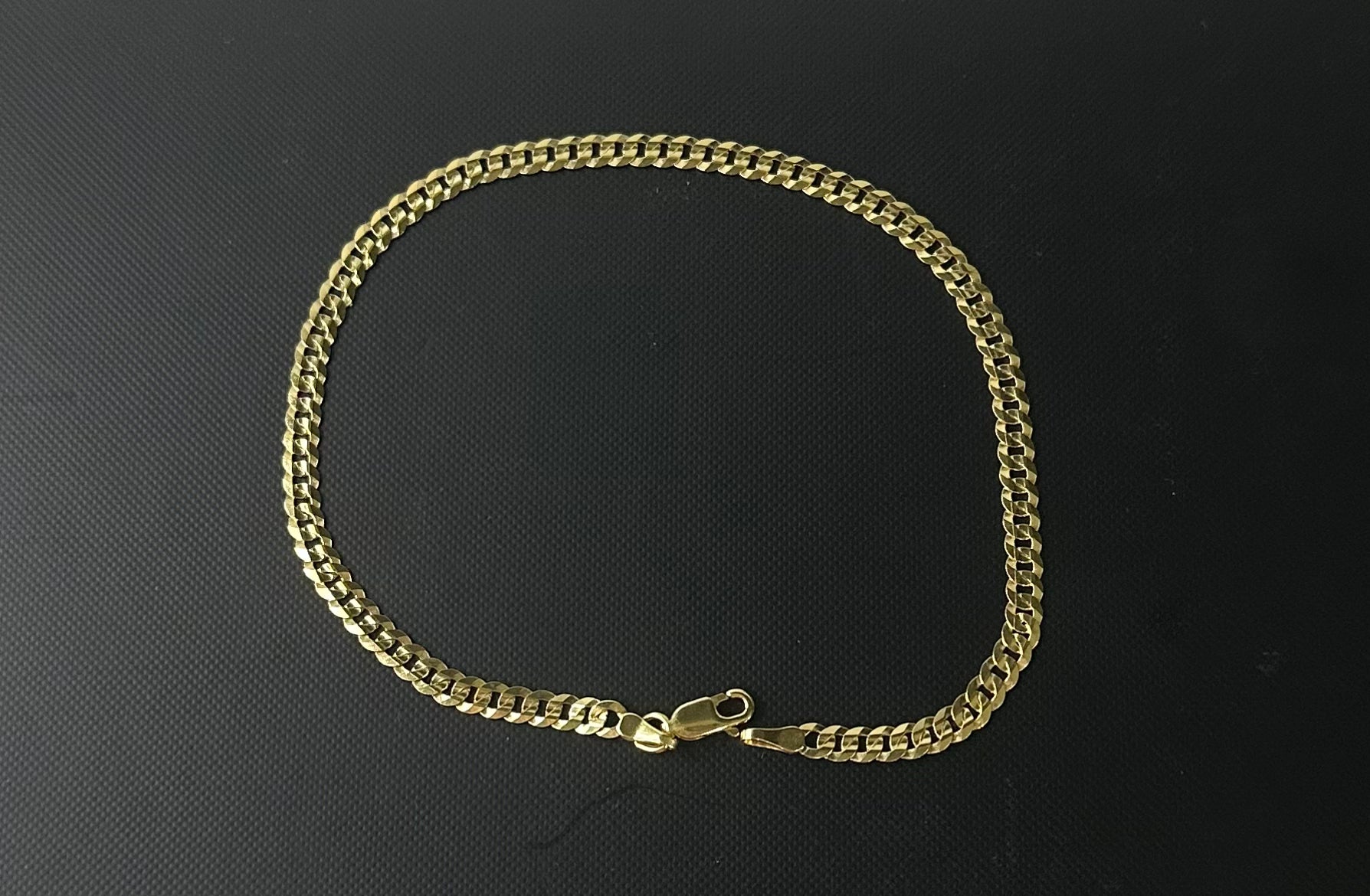 Tobillera Corte Brillo - Oro 10k, 10"
