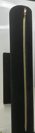 Tobillera Corte Brillo - Oro 10k, 10"