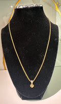 Cadena Franco con Dije de Flor en Oro 10K – 20" | 1.5 mm
