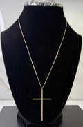 Collar Cruz con Zirconias – Oro 10K, 18"